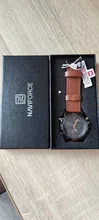 NAVIFORCE- Relojes deportivos de cuero para hombre, relojes de pulsera masculino, digital, led, de cuarzo, resistente al agua