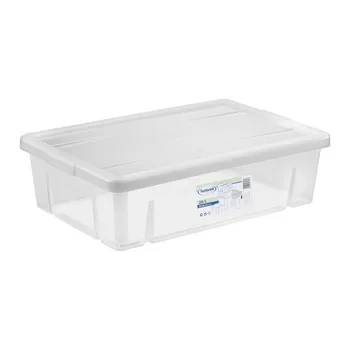 

Storage Box with Lid Tontarelli 28 L Transparent (59 X 39 x 16,5 cm)