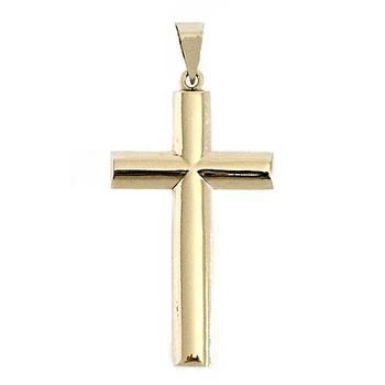 

Cross crucifix 9k gold smooth 30 oval [7248]