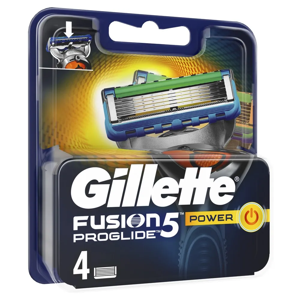 Interchangeable cassettes Gillette Fusion5 ProGlide Power 4 pcs.,removable cassette, gillette, fusion5, proglide, power, flexball, tapes, tools, interchangeable, blades, razor blades for men, blades for men's razors, r ► Photo 3/6