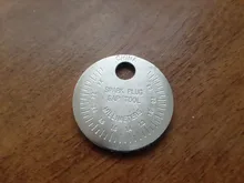 Herramienta de medición de bujía, 1 unidad, calibre de bujía, tipo moneda, rango de 0,6-2,4mm, calibre de bujía