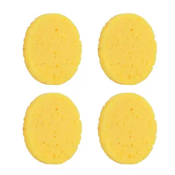

4pcs Natural Wood Pulp Sponge Cellulose Compress Face Round Makeup Remover Tools Cosmetic Puff Facial Washing Sponge