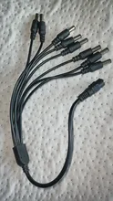 Divisor de energía DC cable para la seguridad de cctv conector de adaptador macho DC hembra a 2/3/4/5/8 adaptador de Cable divisor de conector