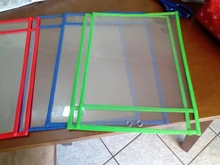 Hot-10 bolsillos de borrado en seco, bolsillos de gran tamaño de 9x12 pulgadas, organización perfecta para el aula, bolsillos reutilizables de borrado en seco, enseñanza S