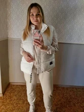 2019 Otoño Invierno mujeres chaleco mandarín collar sin mangas abrigo corto mujeres chaqueta chaleco femenino de talla grande chalecos para mujer