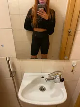 Pantalones cortos finos de fitness para mujer, pantalones casuales ajustados para mujer, pantalones cortos negros hasta la rodilla de cintura alta de verano, ropa de calle ajustada