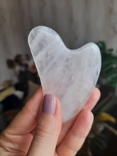 Gua sha-Tabla de piedra de Jade Natural, masajeador de cuarzo rosa, placa Guasha, rascador facial, herramientas para cara, cuello y espalda