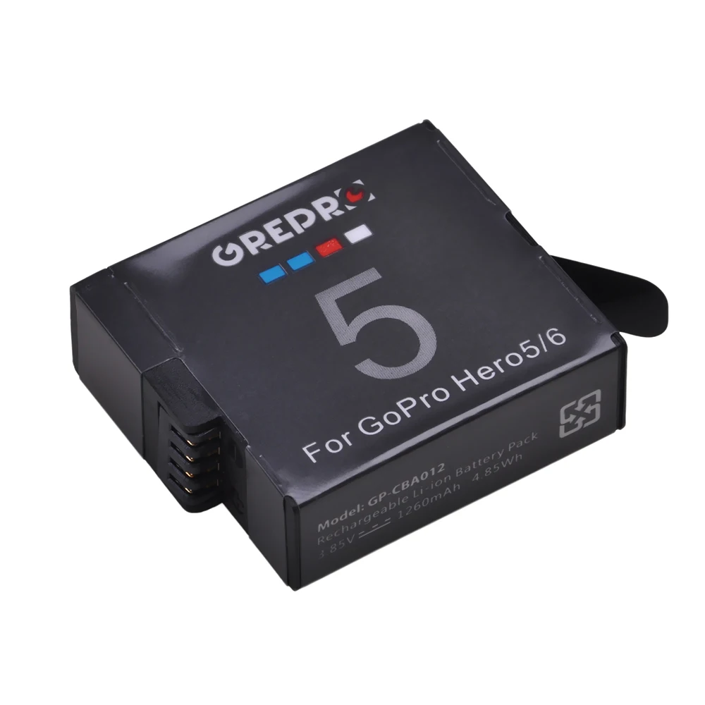 Полный декодированный аккумулятор 3,85 v 1260mAh Go Pro Hero 5 AHDBT-501 AHDBT501 для GoPro 5 Hero5 Hero6 Hero7 AHDBT 501 аксессуары для камеры