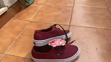 Auténtico furgonetas de la pared de la serie Era de los hombres/de las mujeres zapatos de skate Zapatos rojo clásico/colores negros de talla de zapatillas Eur 35-44