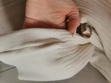 Suéter de Color sólido trajes de las mujeres conjuntos de gran tamaño pantalones de lana pantalones de rollo Collar de punto Top con mangas acampanadas 2021 Primavera Verano