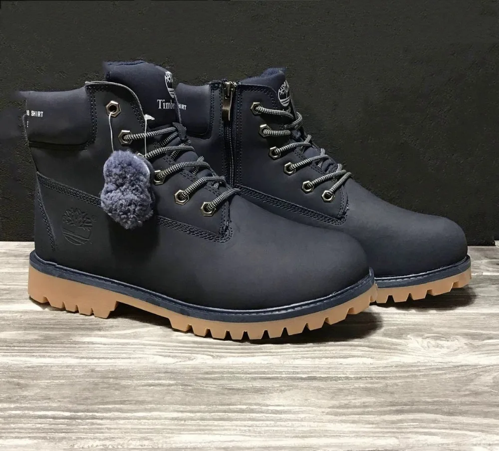 TIMBERLAND winter зима; с коробкой; классические мужские Ботитинки из натуральной коровьей кожи+ натуральный мех; из Москвы
