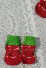 4 unid/set lindo antideslizante de calcetines para mascotas de peluche perro mascota calcetines de lana zapatos de gato Gatos Perros botas al azar Dropship
