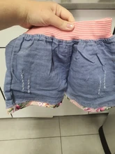 Pantalones cortos de vaquero con cintura elástica para niñas, bermuda femenina de princesa con estampado de flores a la moda para verano
