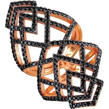 

Esthete ring with cubic zirconia with gold plated