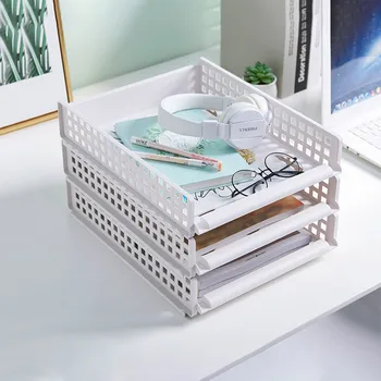 

Creative Stackable Wardrobe Clothes Storage Basket Hollow Design Easy to Install and Remove Home Drawer Clothing Storage Rack