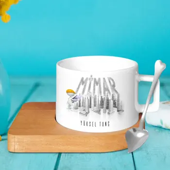 

Personalized Professional Architect Wood Altlıklı Ceramic Cup-1