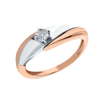 

Gold ring with diamonds sunlight sample 585