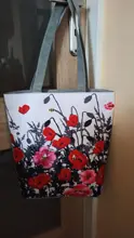 Miyahouse-Bolso de mano con estampado Floral para mujer, bandolera de lona para playa, de uso diario, de compras