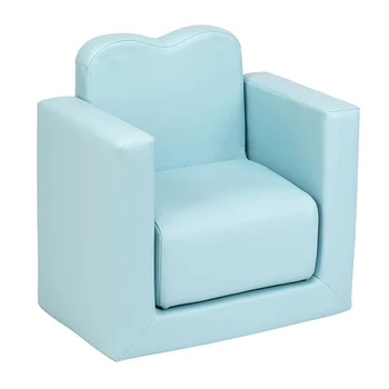 

Children Sofa Multi-Functional Sofa Table and Chair Set Sky Blue