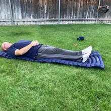 Zomake-esponja a presión con el pie para acampar al aire libre, colchoneta para dormir al aire libre, para senderismo, 200x66cm