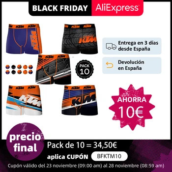 

KTM boxer surprise pack of 5 or 10 units in various colors for men