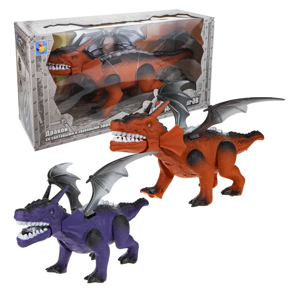 Игрушка интерактивная 1TOY Darkonia Робот динозавр 30 см Беспроводная детская игрушка