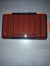 Kingdom Fishing Box 12 14 compartimentos accesorios de pesca, cajas de anzuelos de señuelo de almacenamiento de doble cara de alta resistencia, caja de aparejos de pesca