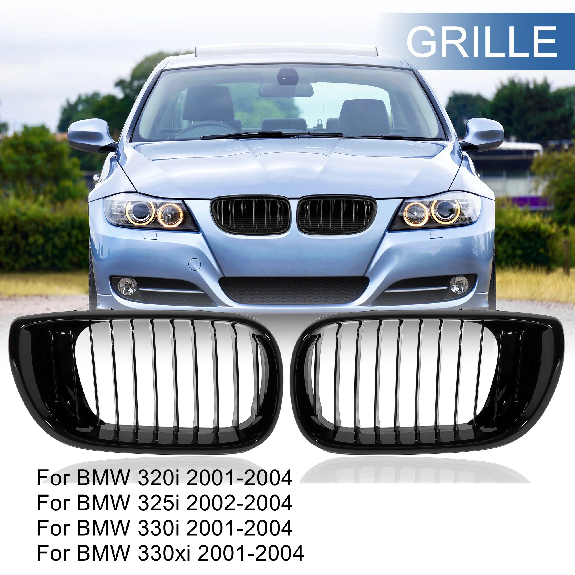 Uxcell 2pcs /Ʈ  Ʈ ĵ  ̽ ׸ ׸ E46 320i 325i 328i 330i 4  1998-2004