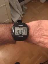 Reloj deportivo Digital multifunción para hombre, cronógrafo con alarma, 5Bar, luz trasera, pantalla cuadrada, resistente al agua, números grandes