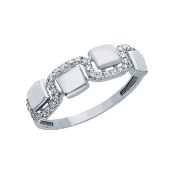 

Silver ring with cubic zirconia sunlight sample 925