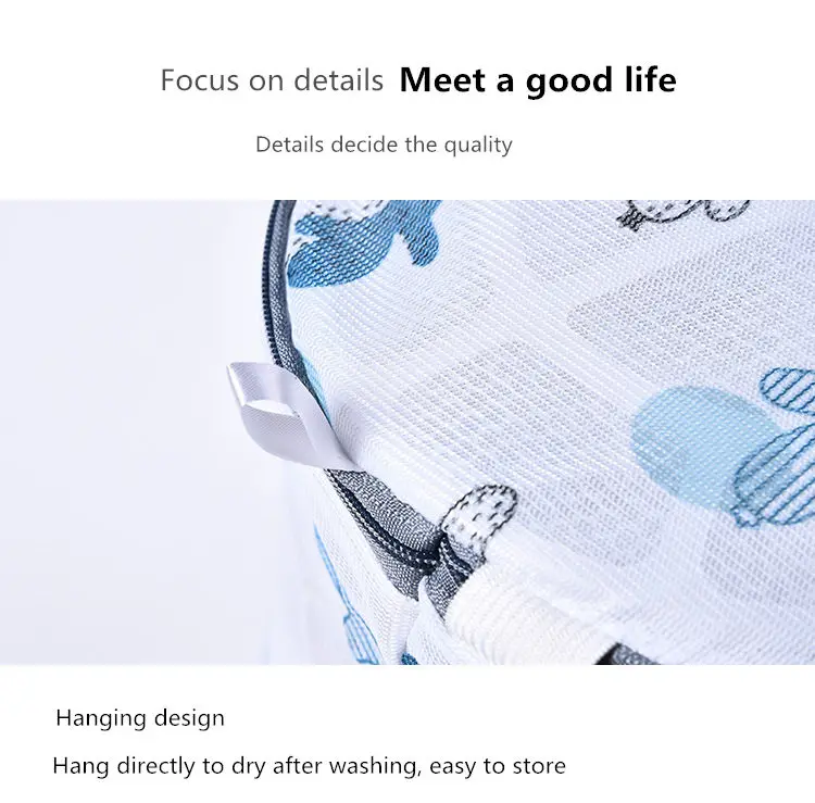 laundry basket with lid 5 Sizes Exquisite Printed Laundry Bag Fine Mesh Underwear Washing Bags Travel Portable Clothing Bra Organizer Bag Laundry Basket linen baskets