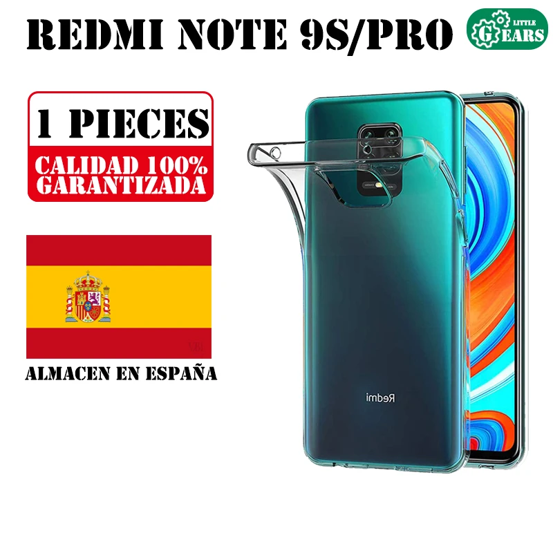 Ультратонкий прозрачный силиконовый чехол Xiaomi Redmi Note 9s 9 Pro ударопрочный и