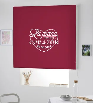 

Blind Iroa with phrase for kitchen/The kitchen is the heart ..! ROLLER BLINDS TRANSLUCENT! (NETWORK 100X175)