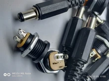 Enchufes macho de plástico de 5,5x2,1mm, 12V, 3A, DC022, hembra, enchufe de montaje de Panel Jack de 5,5x2,1mm, conectores de alimentación CC, suministros eléctricos