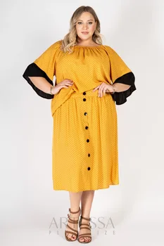 

Skirt straight silhouette artessa, midi length, from штапеля