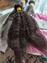 Yaki-extensiones de pelo ondulado brasileño, cabello humano brasileño de 1 / 3 / 4 mechones, Extensiones de Cabello 100% Remy, envío gratis