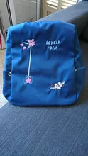 Mochila informal de tela Oxford con flores bordadas para mujer, bolso escolar para el hombro, para viajes diarios, antirrobo