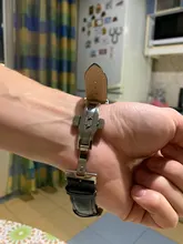 Calfskin-Correa de reloj de cuero de vaca genuino, pulsera de correa de reloj, hebilla de mariposa de repuesto, 12mm-24mm