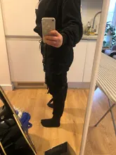 Pantalones deportivos de estilo Hip-Hop para hombre, ropa de calle informal, harén, con cinta multibolsillo, color negro, novedad de 2020