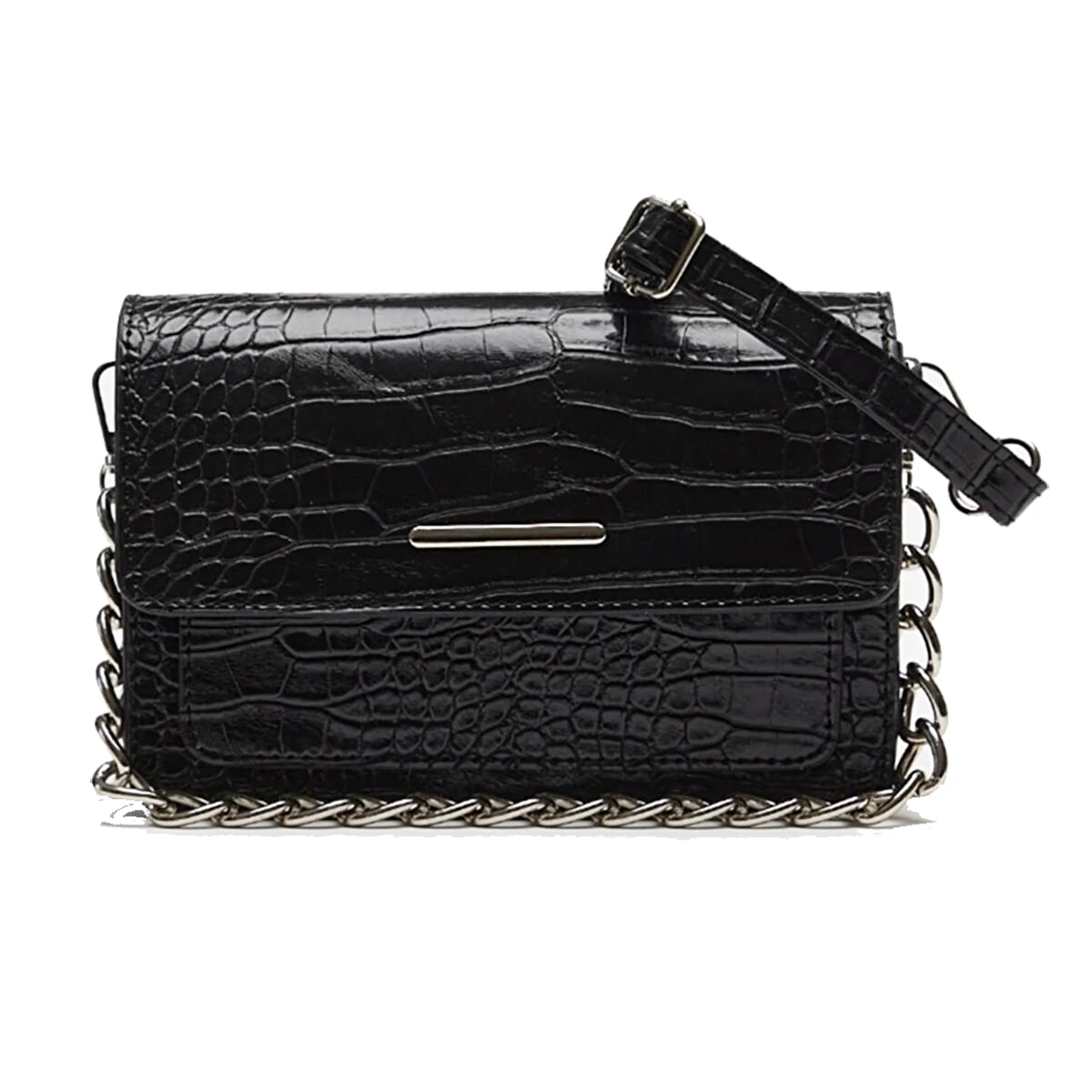 

Luxury Design Women Shoulder Bag Branded Handbag With Chain Crocodile Pattern Female Bag Casual Snake Skin Women Crossbody Bag