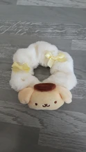 1 Uds de Anime de dibujos animados perro Pudding cinta del pelo de felpa Hairband elástico cuerda de pelo de las niñas mujeres juguetes de peluche para regalo J0429