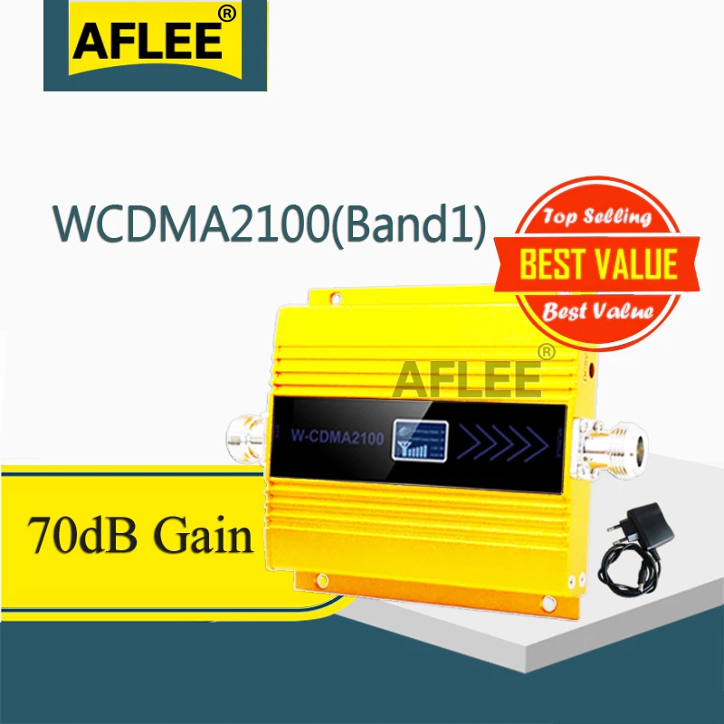 1PCS gsm signal Repeater 2100Mhz 3G Cellular Amplifier WCDMA UMTS 2100Mhz 3g Mobile Signal Booster Repeater gsm 3g 4g Booseter