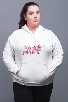 

Angemiel Wear Pink Panther White Women 'S Hooded Sweatshirt