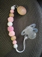 Clips de silicona para chupete de bebé, soporte de cuentas de dentición para chupete, mordedor de silicona, juguete colgante para chupete