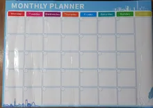 Calendario magnético de borrado en seco para frigorífico, 3 rotuladores de punta fina y borrador grande con imanes, pizarra blanca mensual para refrigerador Wal