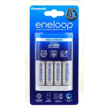 

Panasonic eneloop charger for AA/AAA incl. 4xAA batteries rec. Panasonic eneloop 1900mAh