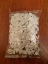 Anillos de pegamento desechables para pigmento de Microblading, tinta de tatuaje S/M/L, accesorios de maquillaje para cejas, pegamento para extensión de pestañas, tazas, 100 Uds.