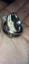 Anillo luminoso de acero inoxidable para hombre y mujer, joyería que brilla en la oscuridad