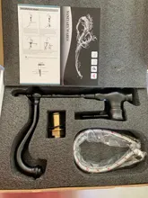 Basin Faucets Deck-Mounted Brass Kitchen Single-Handle Tap Hot-And-Cold-Water-Mixer Black