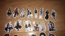 Bungo Stray-pegatinas de perros de PVC para niños, pegatinas de grafitis, maletas, equipaje, guitarra, coche, impermeable, 10/100 Uds.